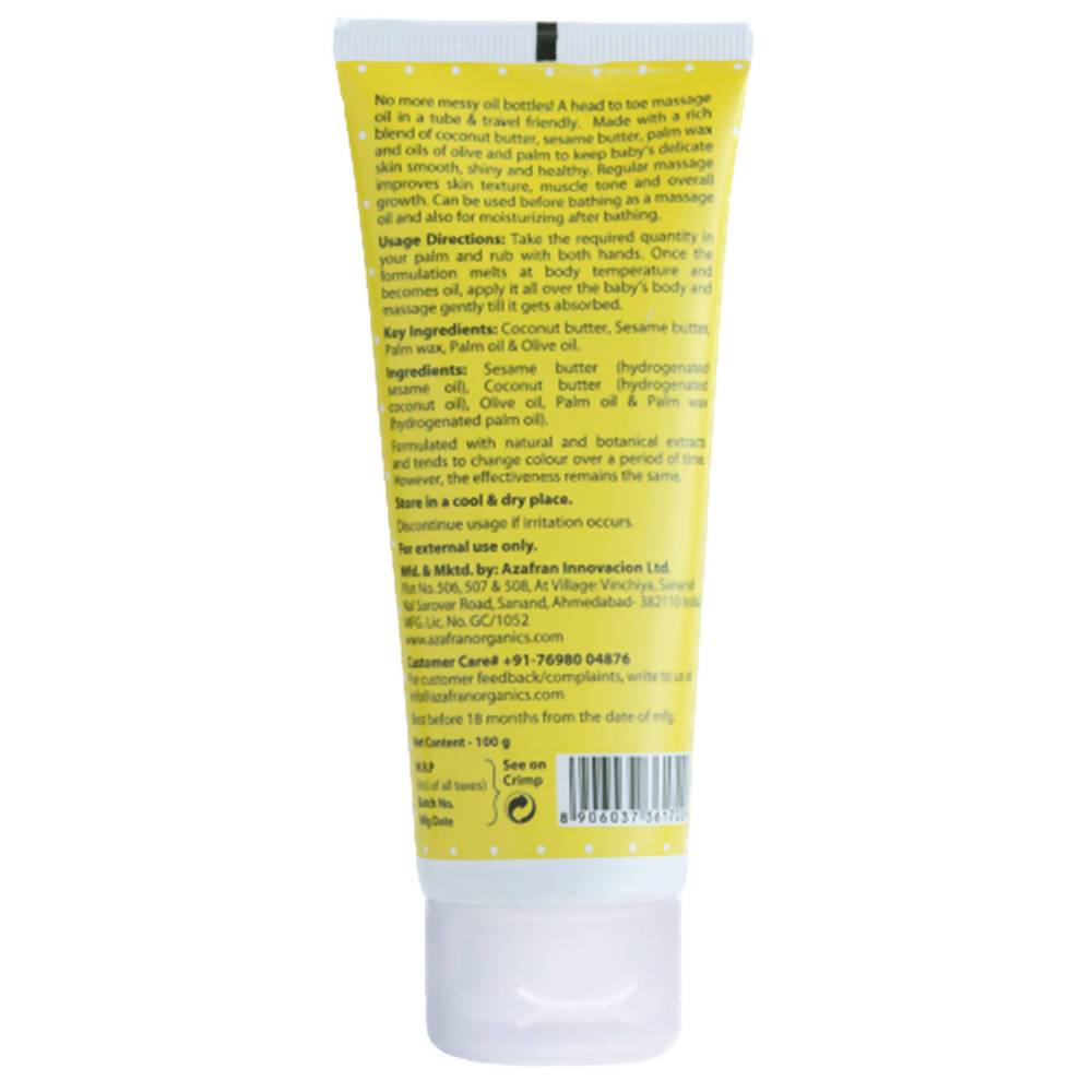 Azafran Organics Baby Massage Oil In A Tube