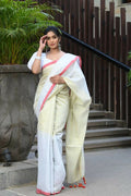 Beatitude White Tissue Silk Saree