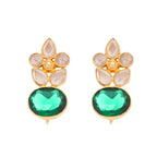 Nuyug 22K Gold Plated Verdant Bloom Studs - Distacart