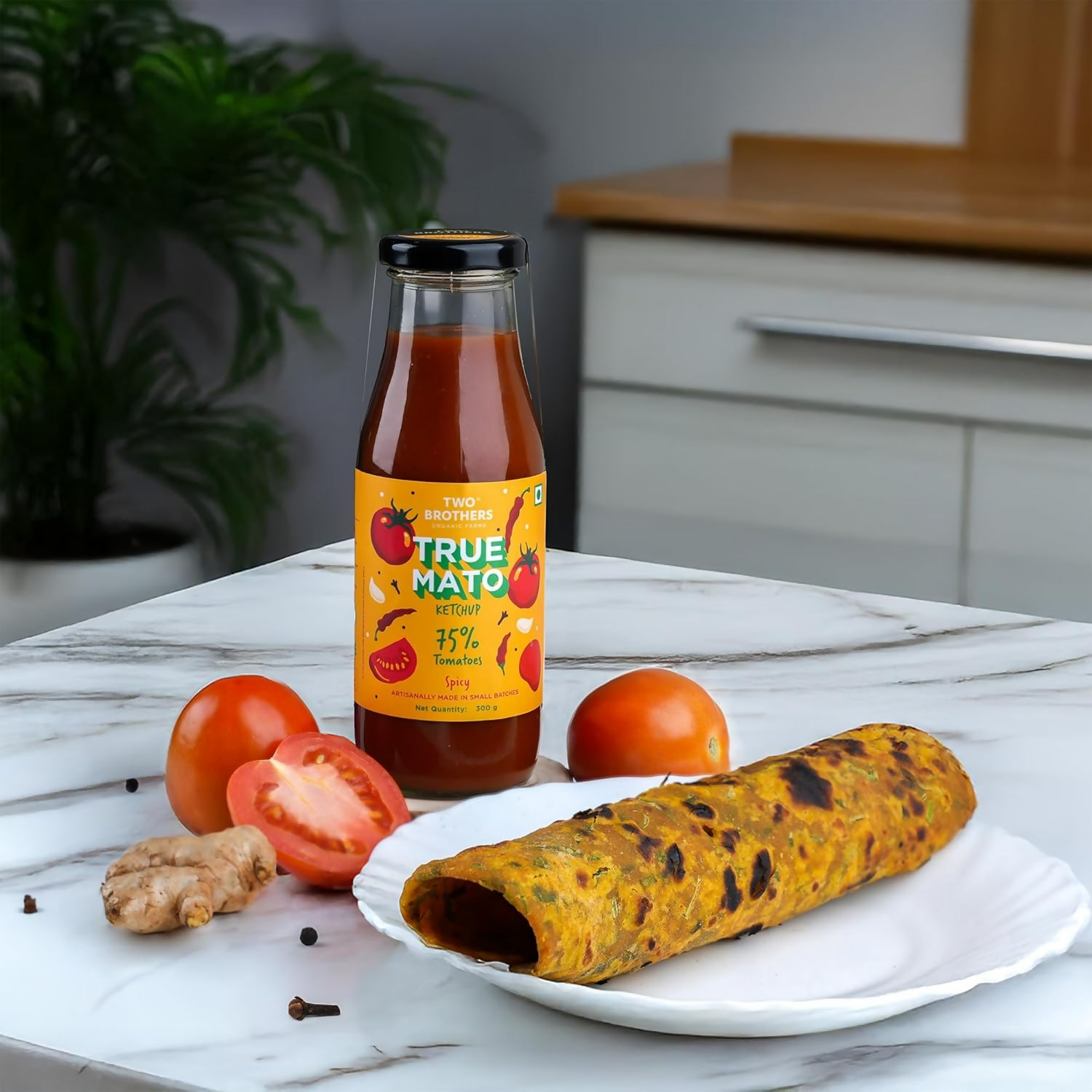 Two Brothers Organic Farms Truemato Ketchup - Spicy - Distacart