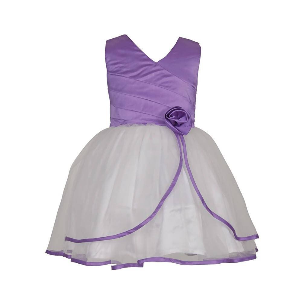 Asmaani Baby Girl Multi Color Satin Knee Length Frock (AS-DRESS-22027)