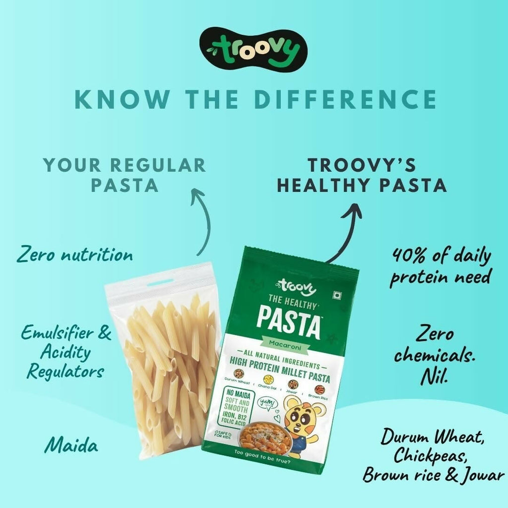 Troovy Millet Macaroni Pasta Protein & Iron rich
