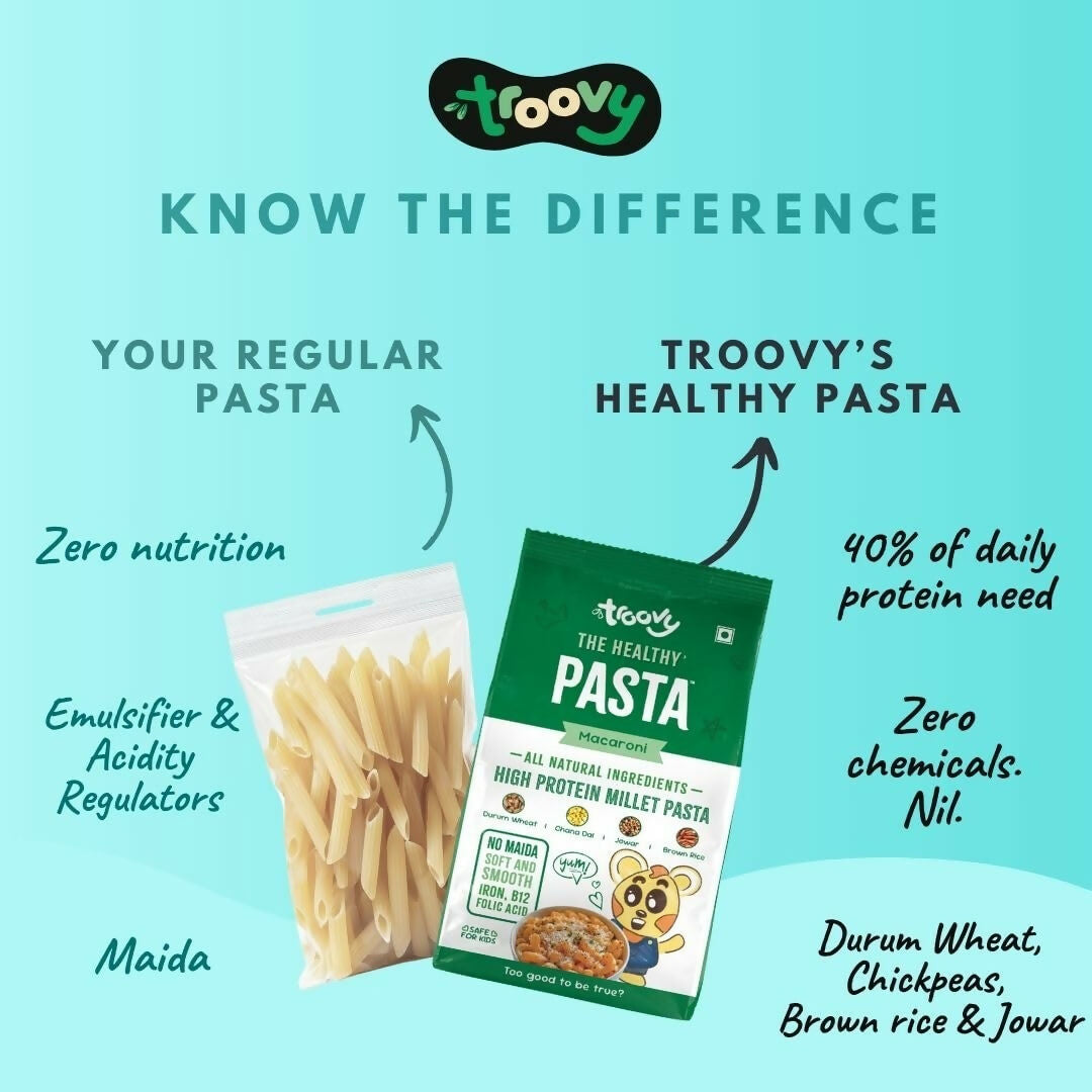 Troovy Millet Macaroni Pasta Protein & Iron rich