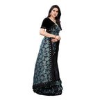 Black Lycra Designer Saree