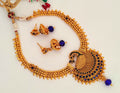 Blue Kemp Peacock Necklace Set - Distacart