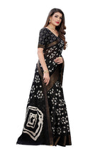 Vamika Black Linen Jari Border Saree (RADHIKA BLACK) - Distacart