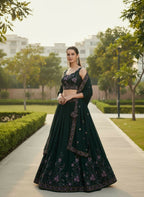 Lehenga Mart Designer Indian Wedding Lehenga Choli-Green - Distacart