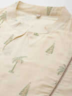Ahalyaa Women's Traditional wear Ethnic Dress - Off White - Distacart