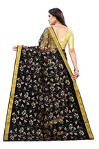 Vamika Black Printed Chiffon Saree (UJALA BLACK) - Distacart
