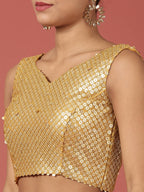 House of Panchhi Mustard Net Sequinse Work Lehenga & Blouse, Dupatta