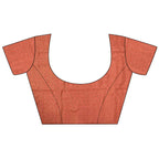 Joban Fashion Peach Banarasi Soft Lichi Silk Checks & Woven Saree - Distacart