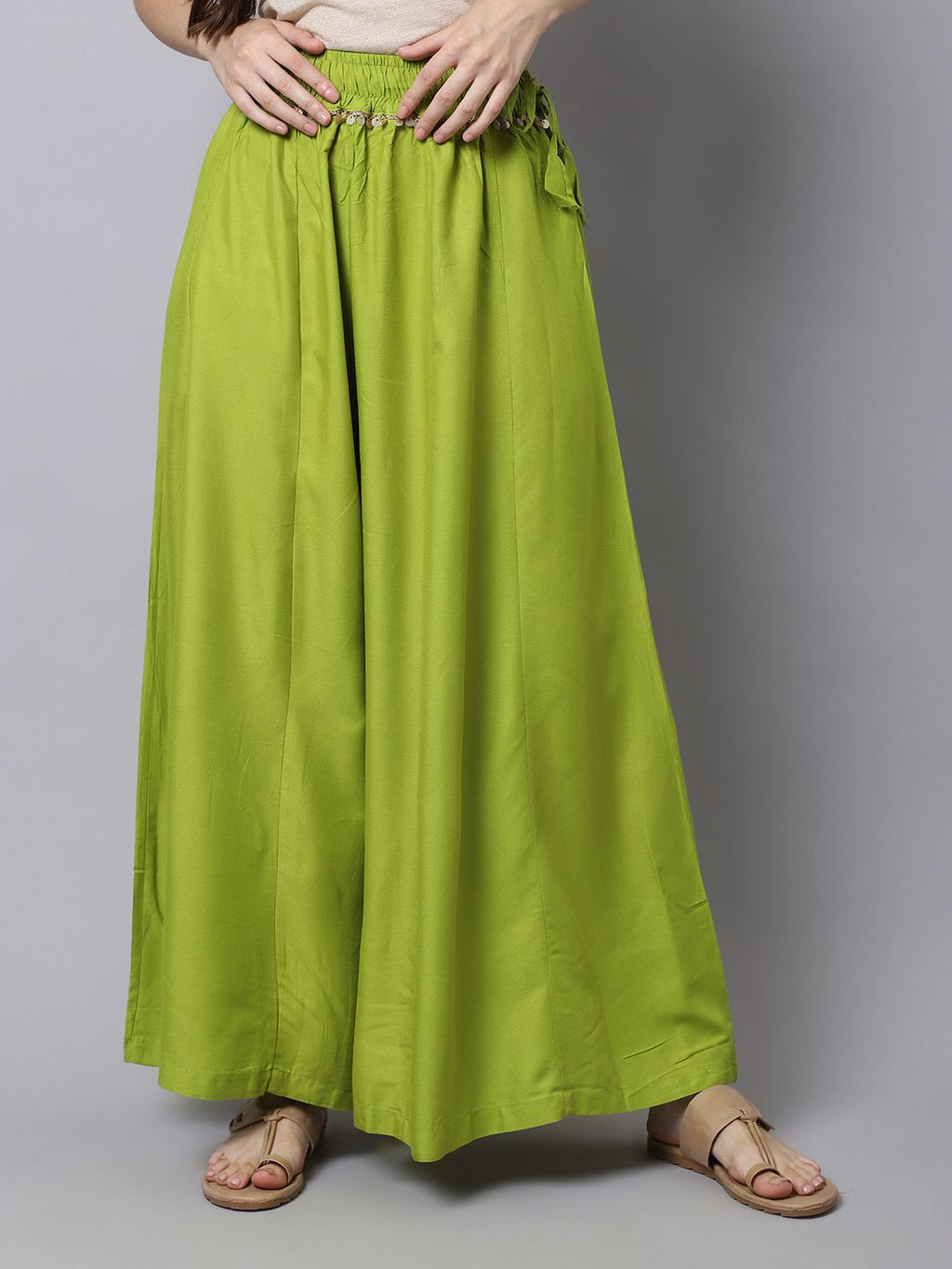 TAG 7 Women Flared Ethnic Palazzos