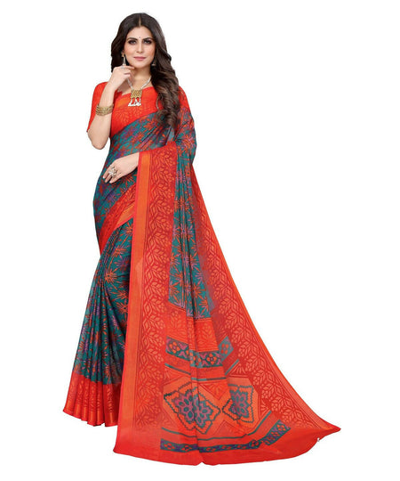 Vamika Rama Green Chiffon Brasso Bollywood Style Woven Saree (DEVINA RAMA)