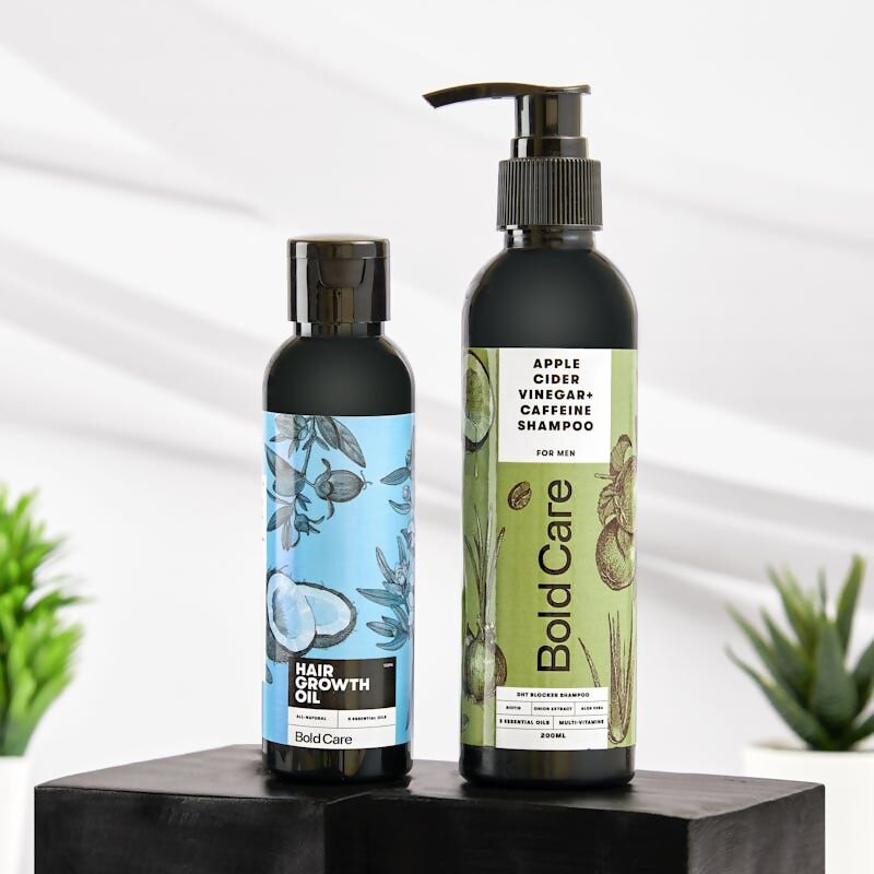 Bold Care DHT Blocker Shampoo & Hair Growth Oil Combo
