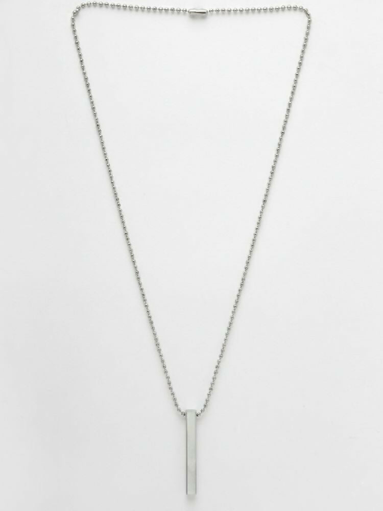 NVR Men's Silver Plated Chain With Pendant