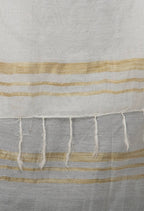 Mominos Fashion Moeza Slub Cotton White Dupatta