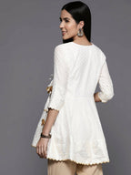 Ahalyaa Women's Traditional wear Tunic - Off-White