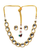 Kundan Choker with Studs Jewellery Set (Gold) - Ruby Raang