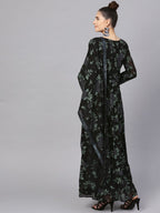 Ahalyaa Black Georgette Anarkali Kurta With Dupatta