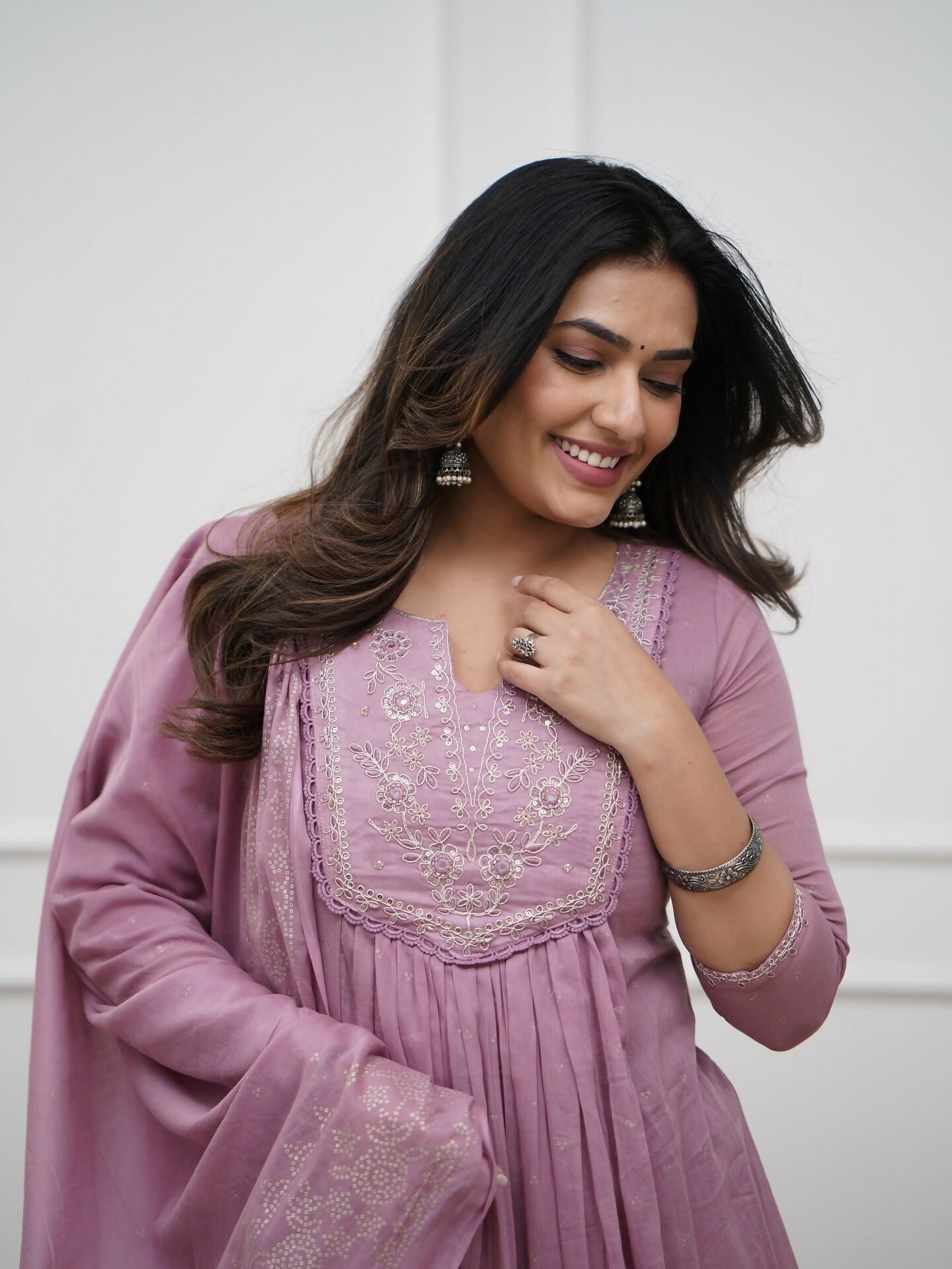 The52 Women's Beautiful Cotton Fabric Embroidery Work Straight Kurta Pant and Dupatta Set - Distacart