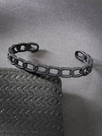 NVR Men's Set of 2 Gold & Black Rhodium-Plated Metal Cuff Bracelet - Distacart