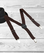 Manet Boys Solid Suspenders - Brown