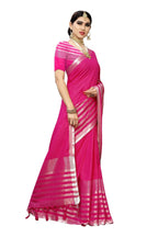Vamika Pink Cotton Silk Weaving Saree (Twitter Pink) - Distacart