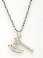 NVR Men's Silver-Plated Stainless Steel Pendant with Chain