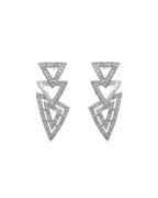 VOJ Silver Plated AD Studded Designer Handcrafted Jewellery Set