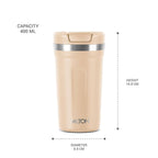 Milton Corral Thermosteel Insulated Coffee Mug Tumbler - 400ml (Cream)