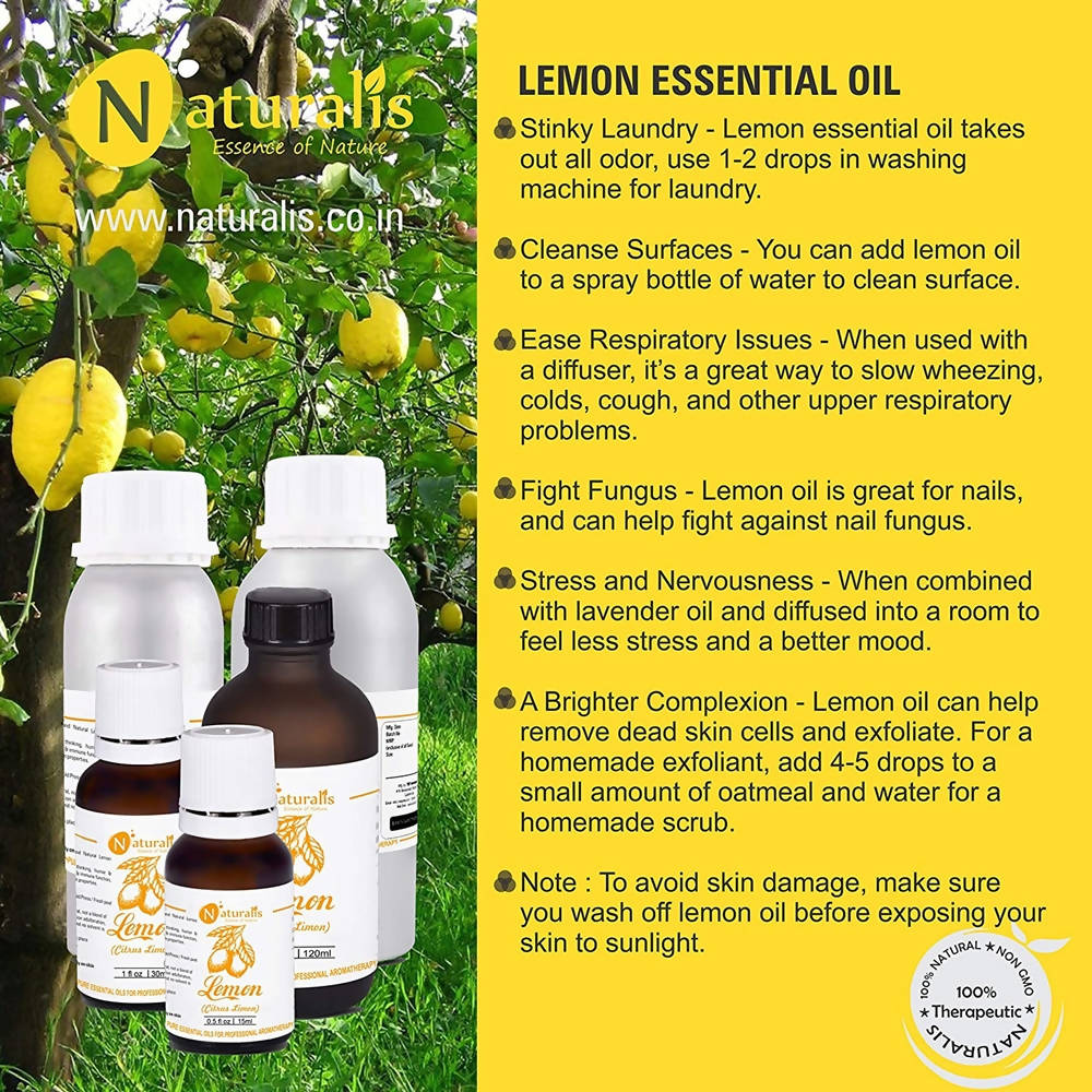 Naturalis Essence Of Nature Cold Pressed Lemon Essential Oil