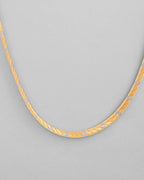 VOJ Dual Toned Self Designed Gold-Polished Chain For Men