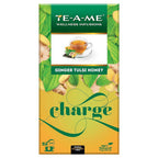 TE-A-ME Charge Ginger Tulsi Honey Herbal Infusion Tea Bags - Distacart