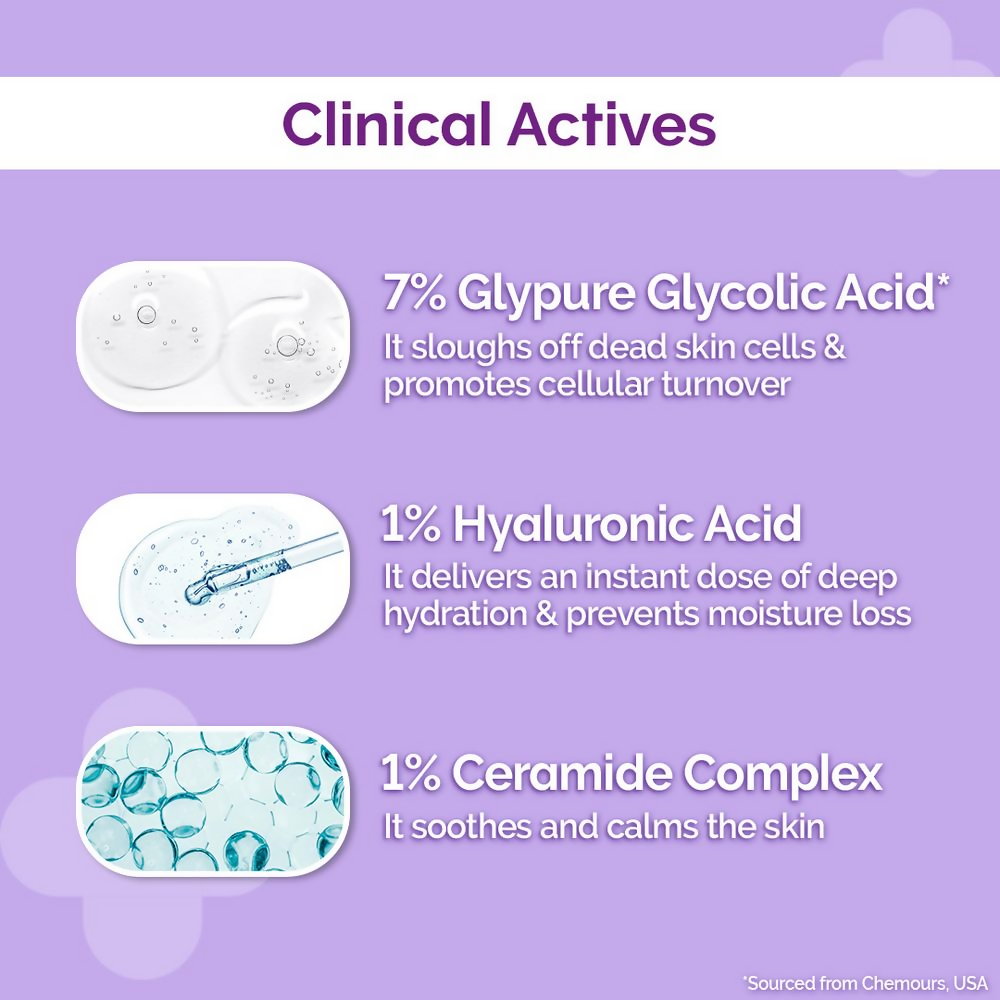 The Derma Co 7% Glycolic Acid Hydrating Toner With Glycolic Acid & Hyaluronic Acid For Gentle Exfoliation
