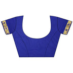 Joban Fashion Royal Blue Polka Dot Lichi Silk Paithani Silk Saree - Distacart