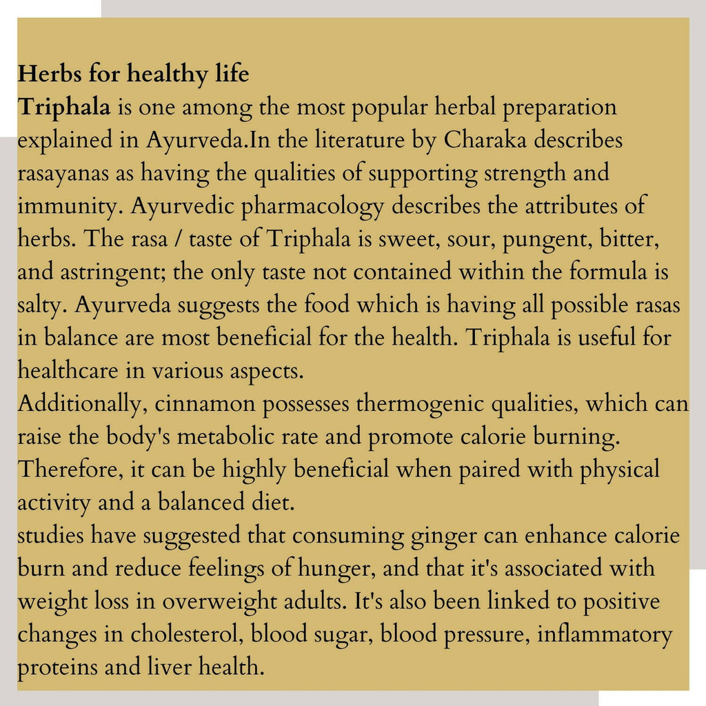 Satvi Wellness Thriphala Drink - Triphala with Cinnamon and Dry Ginger - Distacart