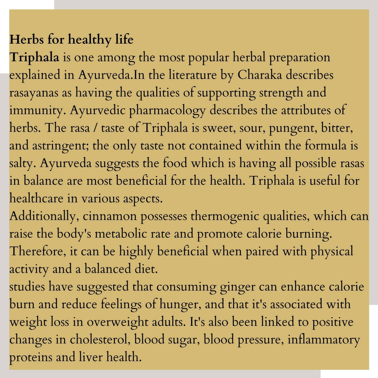 Satvi Wellness Thriphala Drink - Triphala with Cinnamon and Dry Ginger - Distacart