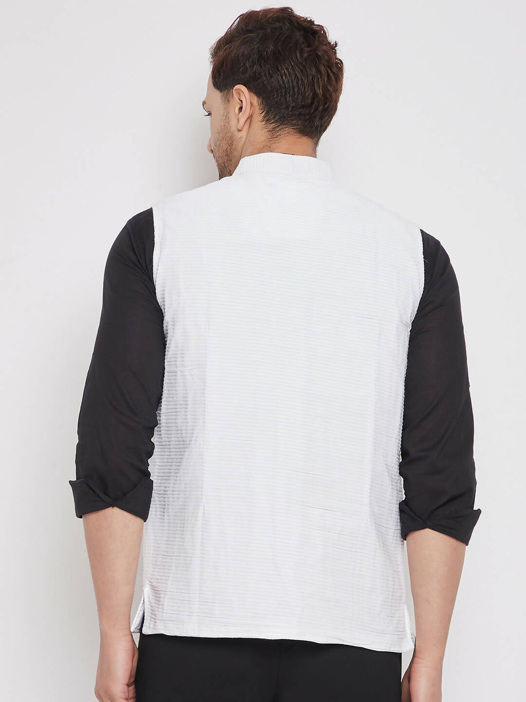 Even Apparels White Cotton Men Woven Nehru Jacket - Distacart