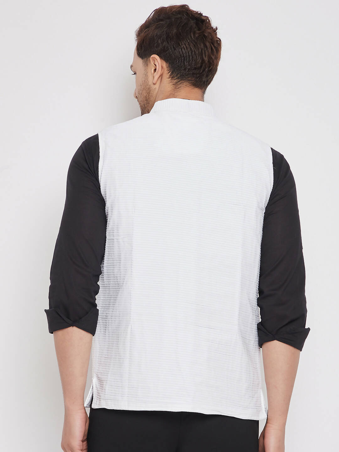 Even Apparels White Cotton Men Woven Nehru Jacket - Distacart