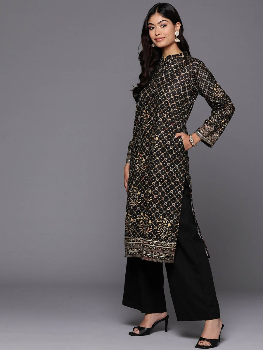Ahalyaa Women's Traditional wear Kurta - Black