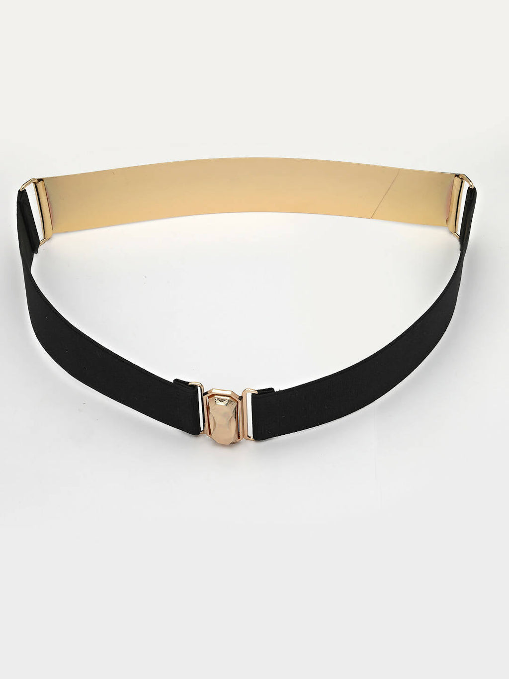 NVR Women Circular Gold-Polished Adjustable Broad Belt