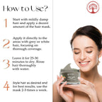 Ivory Natural Grey Mask For Hair - White To Black Hair Naturally For Both Men & Women - Distacart