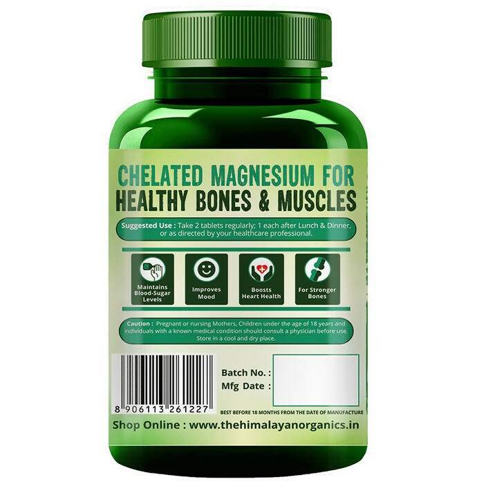 Himalayan Organics Magnesium Citrate+Glycinate Tablets - Distacart