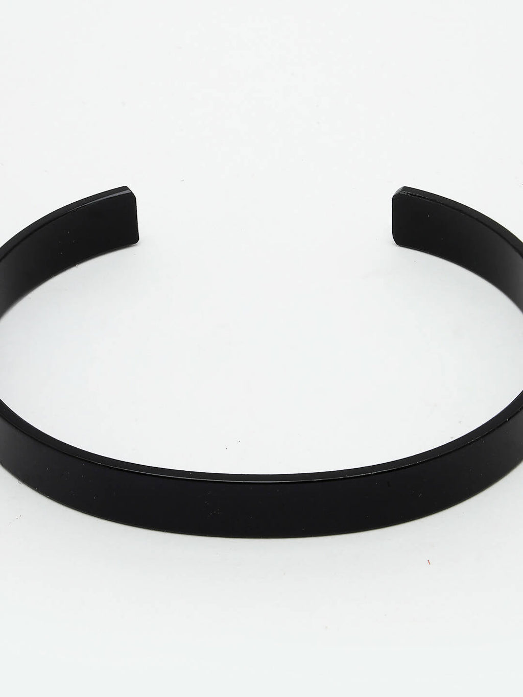 NVR Men Black Rhodium-Plated Stainless Steel Cuff Bracelet - Distacart