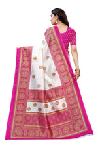 Vamika Pink Printed Art Silk Saree