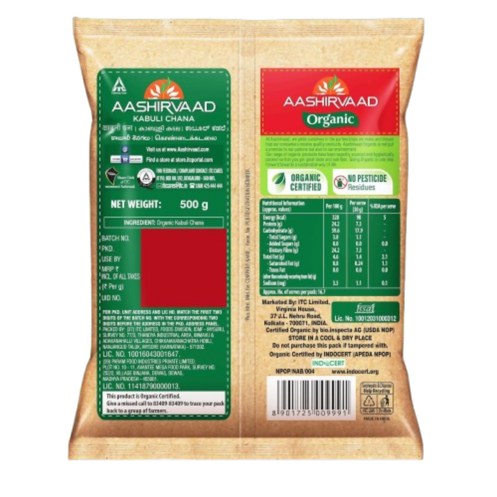 Aashirvaad Organic Kabuli Chana - Distacart