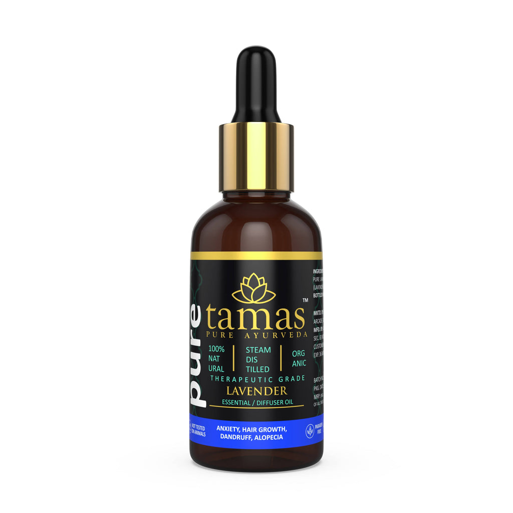 Tamas Pure Ayurveda 100% Organic Lavender Essential Oil India - USDA Certified Organic