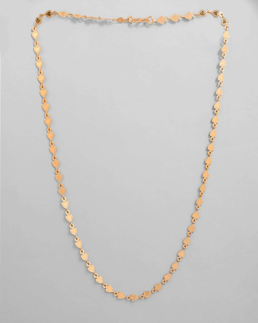 VOJ Gold-Polished Heart Shaped Chan for Women