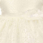 Asmaani Baby Girl's Off-White Colour Satin A-Line Maxi Full Length Dress (AS-DRESS-22160)