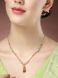 NVR Women's Multicolor Gold-Polished Minimal Chain